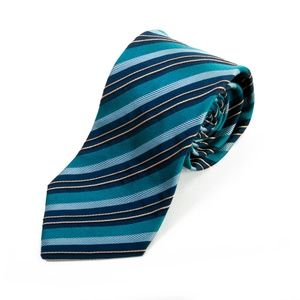 Hugo Boss Blue Striped Silk Tie